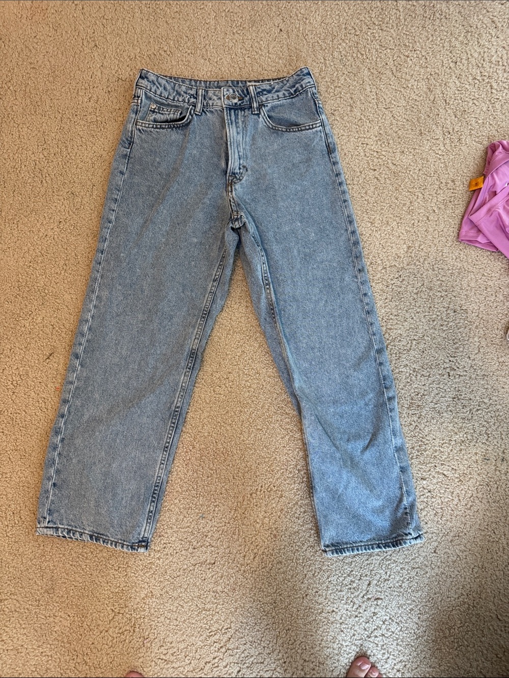 H&M Light Blue Wide-Leg Jeans